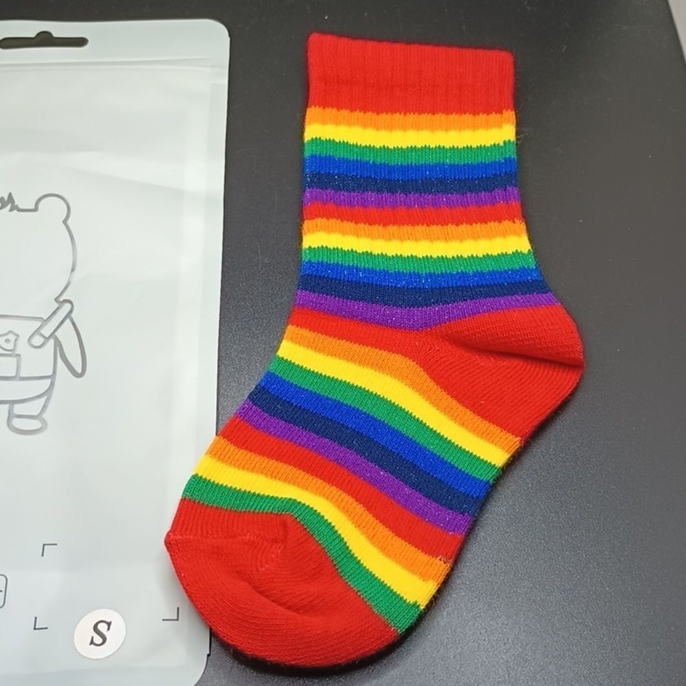 TODDLER rainbow tube socks